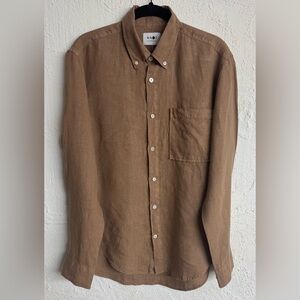 *NWOT* Men's NNO7 Arne Linen Button-Down Shirt Size Small